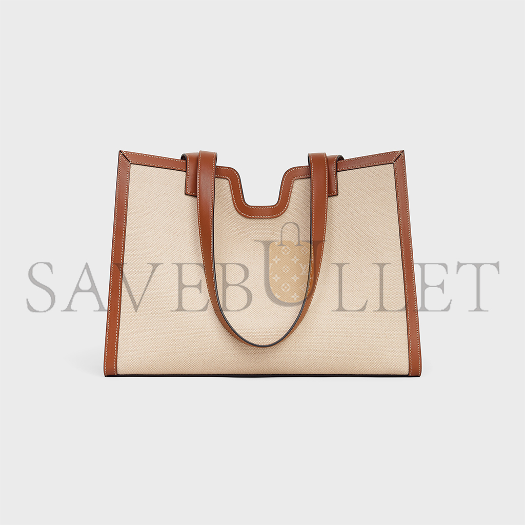 Ce**e cabas 16 in textile and calfskin 114482fd3.02nt (37*29*12cm)